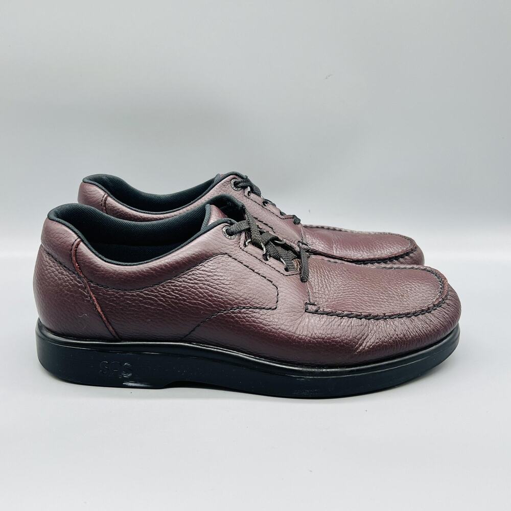 SAS Shoes Mens 11.5 Brown Red Leather Tripad Comfort Lace Up Walking Casual
